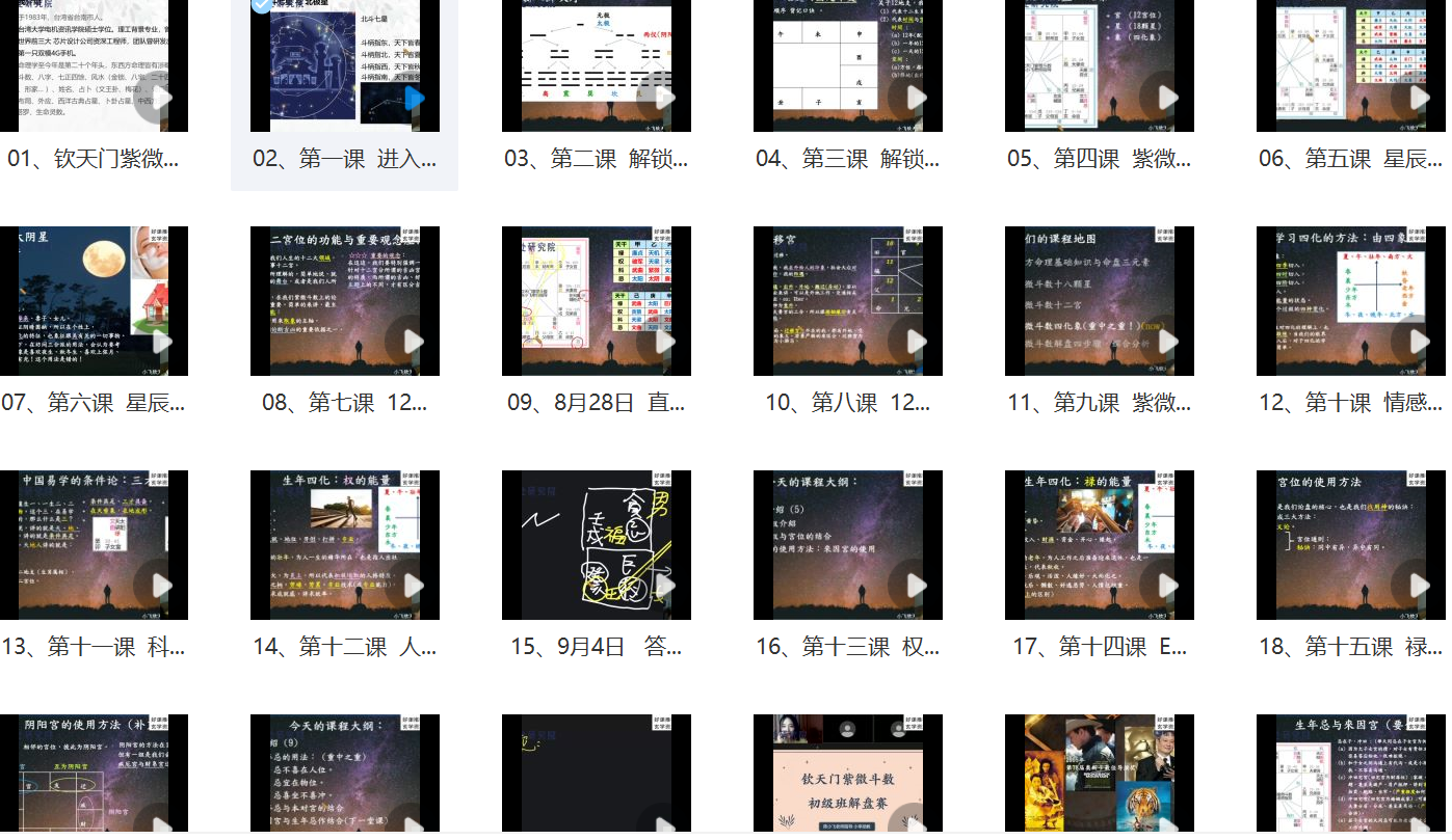 陈小飞钦天门紫微斗数基础班29集